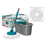 Mop Giratório Fit Limpeza Multiuso 8l Flash Limp Com 2 Refis