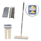Mop Lava E Seca Flat Multiuso Rodo Balde Duplo Com 2 Refil