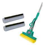 Mop Rodo Sekito Noviça C cabo Bettanin Mágico 2 Refil Extra Cor Sekito Amarelo Refil Cinza