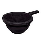 Mor Conjunto Peneira E Tigela Plástica Preto