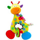 Mordedor Chocalho De Bebê Girafa Girafinha Pelúcia Fofinho Happy Monkey