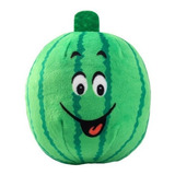 Mordedor Pelúcia Pet Pantufa Chinelo Para Cães Gato Cachorro Cor Colorido Desenho Melancia Inteira