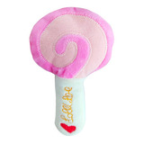 Mordedor Pet De Pelúcia Pantufa Chinelo Gatos Cães Cachorros Cor Colorido Desenho Pirulito Rosa
