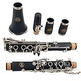MORESKY Bb Clarinet 17 Key Sib Klarnet ABS Tubo Corporal Material Clarinetes Black 