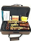 MORESKY Rosewood Mapane Clarinete Bb Sib 17 Chaves  Chave De Ouro 