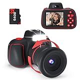 MOREXIMI Upgarded Kids Camera  4K Digital Camera For Kids With Shutter AF  Rotable Zoom Lens  Video Camera Toy For 8 12 Years Old Boys Girls  Best Christmas Birthday Gifts  With 64G SD Card