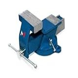 Morsa De Bancada Menegotti Nº 4 - 100mm - Base Giratória Com Trava- Bigorna Integrada- Corpo Em Ferro Fundido - Uso Profissional E Semiprofissional