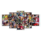 Mosaico Anime Mangá Crossover One Piece Bleach Quadro Paine