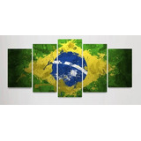 Mosaico Bandeira Brasil Aquarela