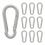 Mosquetão 10cm Suporta 350kg Academia Profissional 10 Unid