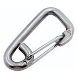 Mosquetão Em Aço Inox De Pressão S 2430 8mm Reforçado E Multiuso Ideal Para Iates Barcos Lanchas Veleiros Camping Pesca Caiaque Prender Na Mochila Guia De Pet Aventura Escalada Rapel Mosquetão Seavix