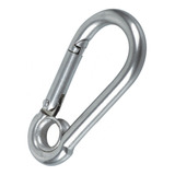 Mosquetão Em Inox Com Trava Rápida simples 120 Kg 60mm