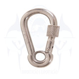 Mosquetão Engate Rápido Aço Inox Com Olhal E Trava 60mm 