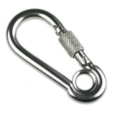 Mosquetão Inox Com Trava 10mm X 100mm Com Olhal
