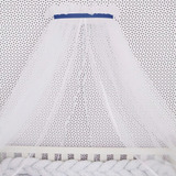 Mosquiteiro C Dossel De Parede Branco Liso Quarto Menino a Cor Azul