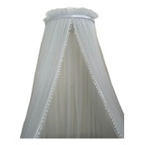 Mosquiteiro C Dossel Dourado branco Liso Quarto