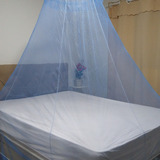 Mosquiteiro De Teto Filo Simples P  Cama Casal E Solteiro Cor Azul