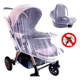 Mosquiteiro Para Carrinho E Bebê Conforto Universal Branco