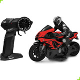 Moto De Controle Remoto Carrinho Brinquedo Velox 24 Cm Unik Cor Vermelho