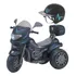 Moto Elétrica 12 V Sprint Turbo Preta Com Capacete Biemme Cor Preto Com Azul Voltagem Do Carregador 110v 220v