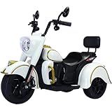 Moto Elétrica Grande Infantil Menino Menina 12V Branca Good Mood
