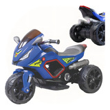 Moto Elétrica Infantil 6v Luz Led Com Escapamento De Fumaça Cor Azul escuro Voltagem Do Carregador 110v 220v