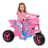 Moto Elétrica Infantil 6v Meg Turbo Rosa - Magic Toys 