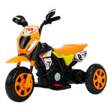 Moto Elétrica Infantil Laranja Farol Led Acelerador Pedal Ré Voltagem Do Carregador 110v 220v