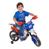 Moto Eletrica Infantil Motocross Azul Xplast