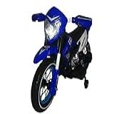Moto Elétrica Infantil Motocross BZ Azul Com Rodinhas De Apoio Música E Farol BARZI MOTORS