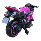 Moto Elétrica Infantil Rosa Grande 12v Potente Pedal Usb Mp3