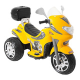 Moto Elétrica Infantil Som E Luz Sprint Turbo Amarela 12v