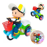 Moto Elétrica Triciclo Musical Empina Dá Grau Gira 360 Led