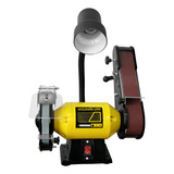 Moto Esmeril 6 Pol 375w Com Lixadeira De Cinta Cor Amarelo 110 Lith Lt050