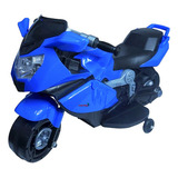 Moto Infantil Azul Elétrica Luzes Som Frente Ré 6v Inmetro
