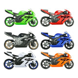 Moto Racing Miniatura 22cm Pneus Borracha Roma Brinquedos