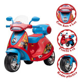 Moto Scooter Elétrica 6v Infantil Patrulha Canina Vermelha Cor Azul Voltagem Do Carregador 110v/220v