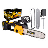 Moto Serra A Bateria 21v 4000mah 300mm 12 Polegadas Com Maleta Tcs21b The Black Tools Cor Amarelo E Preto