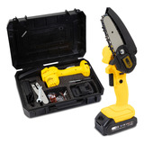 Moto Serra Mini Serra Ms1000 Elétrica A Bateria Bivolt Cor Amarelo 110v 220v