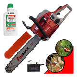 Moto Serra Profissional À Gasolina Anmax 52cc C Óleo Stihl