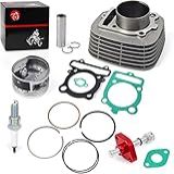 Moto1988 Kit De Reconstrução De Anel De Pistão De Cilindro De 83 Mm Do Motor 348cc Para Yamaha Warrior 350 Raptor 350 Grizzly 350 Big Bear 350 Bruin 350 Wolverine 350 Moto 4 1987-2011 (prata)