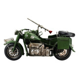 Motocicleta Decorativa Verde Com