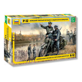 Motocicleta German R 12 Heavy Motorcycle Zvezda 1 35