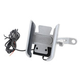 Motocicleta Retrovisor Suporte De Telefone Carregador Usb