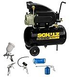 Motocompressor De Ar Schulz 8 6PCM 25 Litros Com Motor 2HP Pratiko CSI 8 6 25L Monofásico  220V    Kit De Acessórios Com 5 Peças