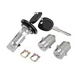 Motoforti Kit De Cilindro De Bloqueio Cilindro De Trava De Ignição Cilindro De Fechadura Da Porta Dianteira Para Chevrolet Silverado 2003 2006 Metal Com 2 Chaves Preto 1 Conjunto