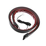 Motoforti Spoiler Universal Para Carro Com Luz LED Vermelha 1-2 M Spoiler Para Porta-malas De Carro- Kit De Lábios- Barra De Luz Traseira- Barra- Spoiler- Borracha De Fibra De Carbono- Padrão Preto De
