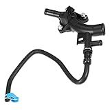 Motoforti Tomada De água Da Carcaça Do Líquido De Arrefecimento Do Motor Com Mangueira Para Chevrolet Cruze 2011 2016 Borracha ABS 25193922 13251447 Preto 1 Conjunto