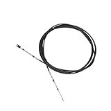 Motoforti Universal 700 Cm 24FT 33C 3300 Cabo De Controle De Mudança Do Acelerador De Barco Marítimo Preto Com Cabeça De Fixação Para Motor De Popa Yamaha Pacote Com 1 Longa Duração
