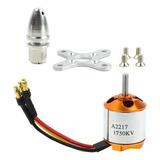 Motor 2217-6t 1750kv Brushless C/ Spinner E Conectores